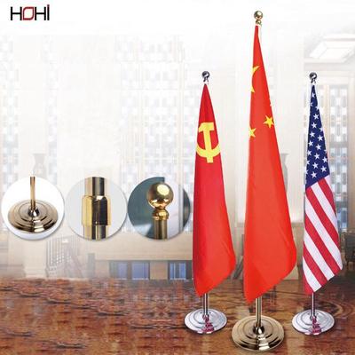 2m 2.6m 3m stainless steel & aluminum flagpole mirror polished straight office indoor flag pole
